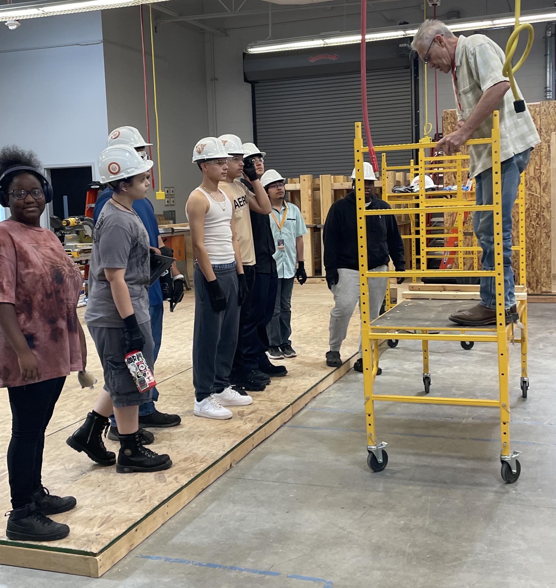 CTI Students work with professor
