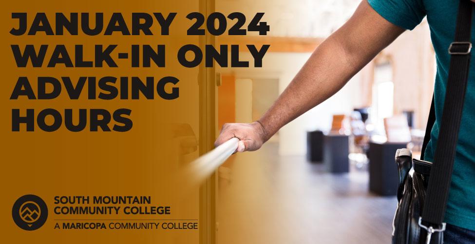 January 2024 Advising Walk-in Calendar