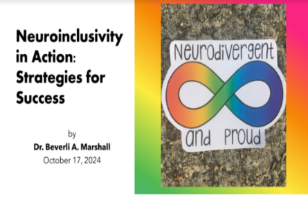 Dr. Beverli Marshall Shares Her Passion for Neuroinclusivity With Rio Students, Staff 